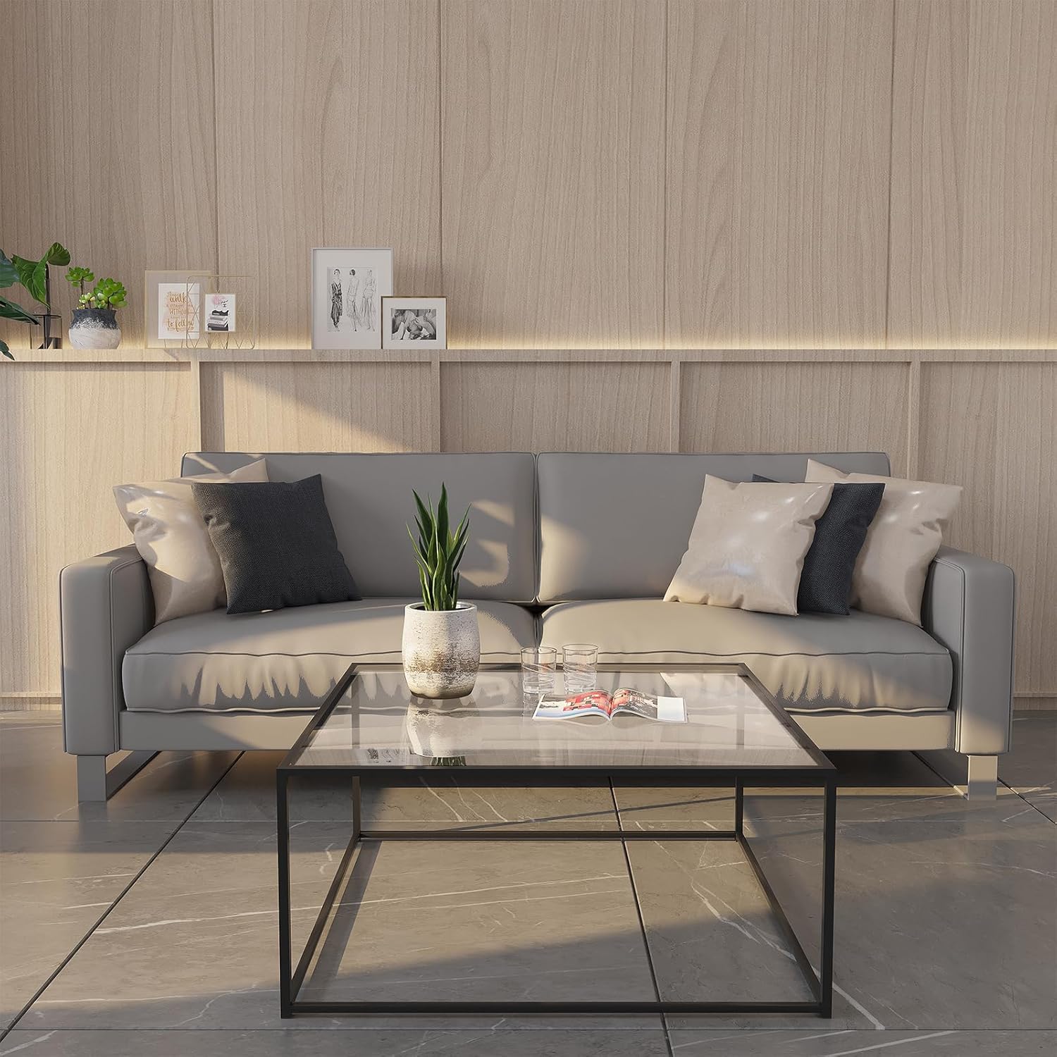 Glass Coffee Table Modern Center Table