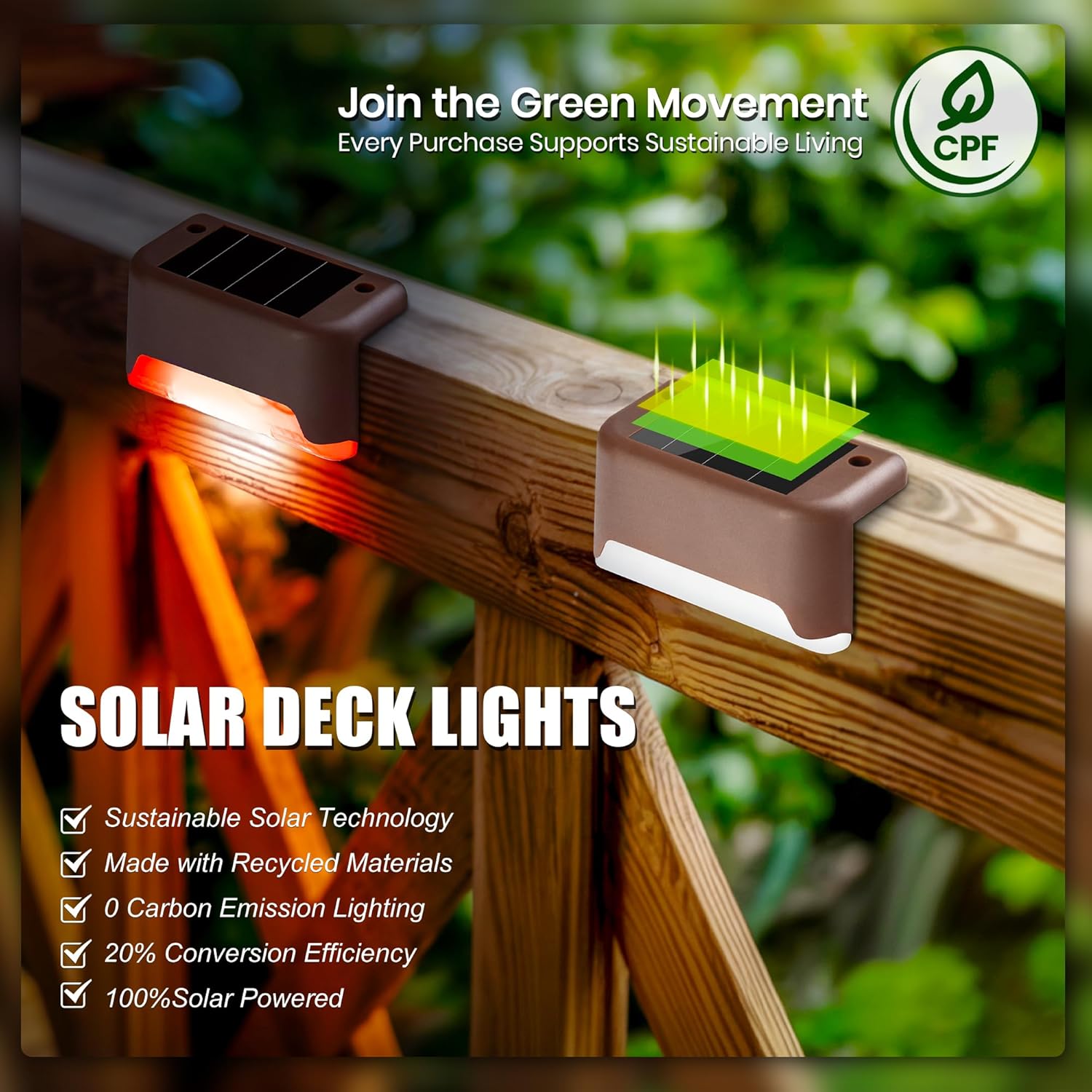 Solar Deck Lights Outdoor 16 Pack,