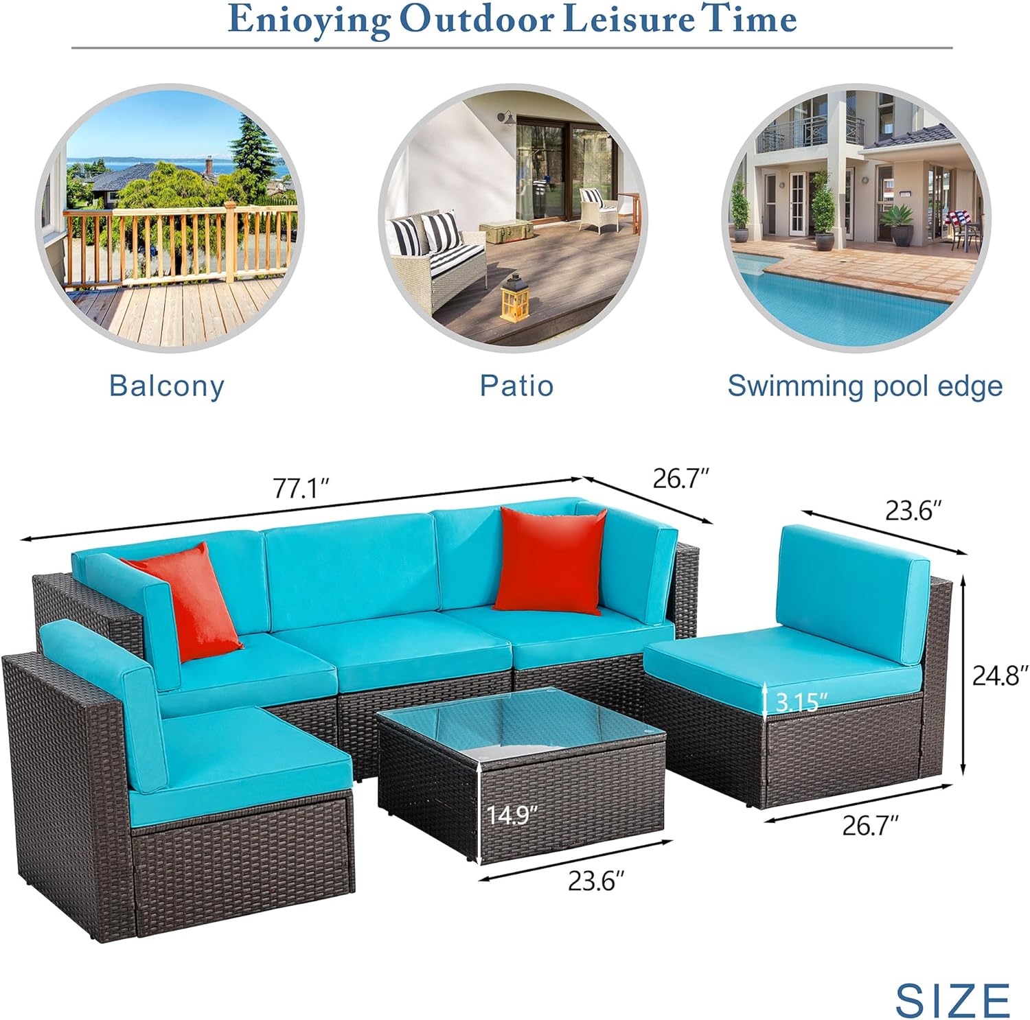 7 Pieces Patio Furniture Sets
