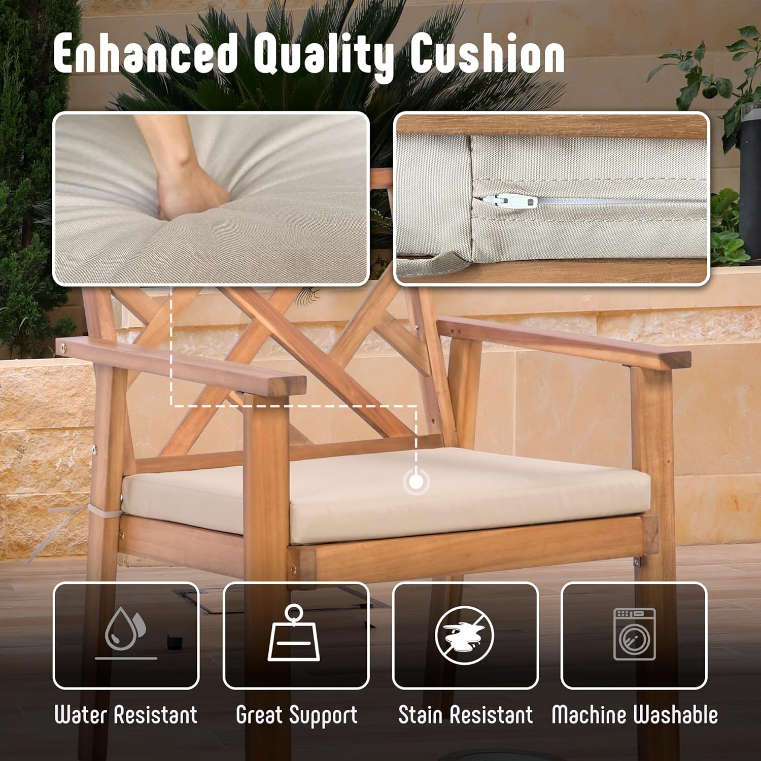 3 Piece Outdoor Patio Furniture Set