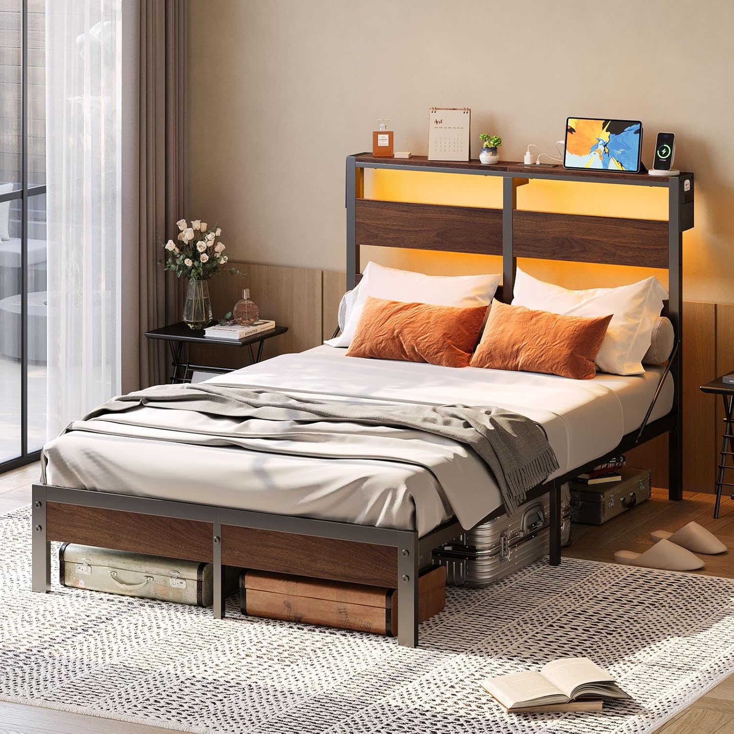 Full Bed Frame with Headboard