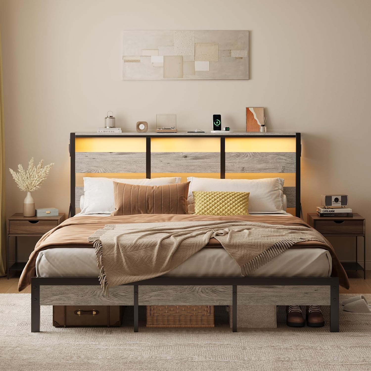 Full Bed Frame with Headboard