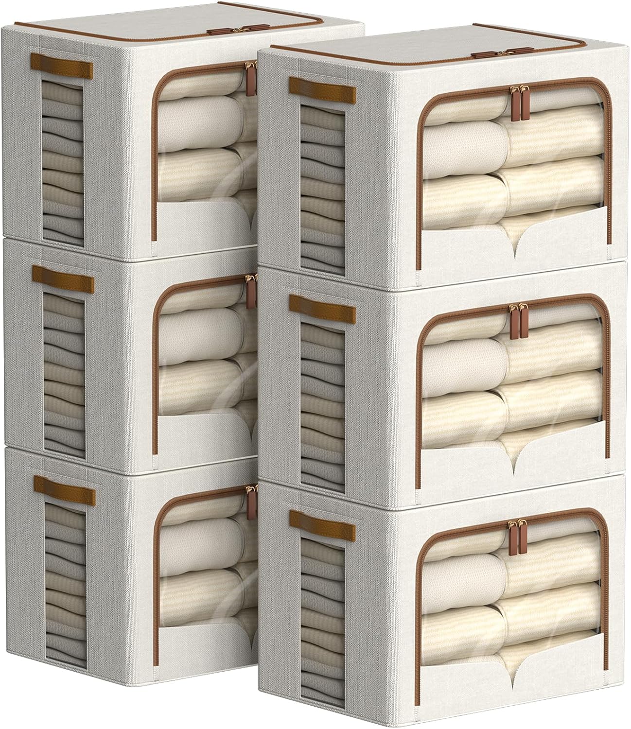 6 Pack Clothes Storage Bins