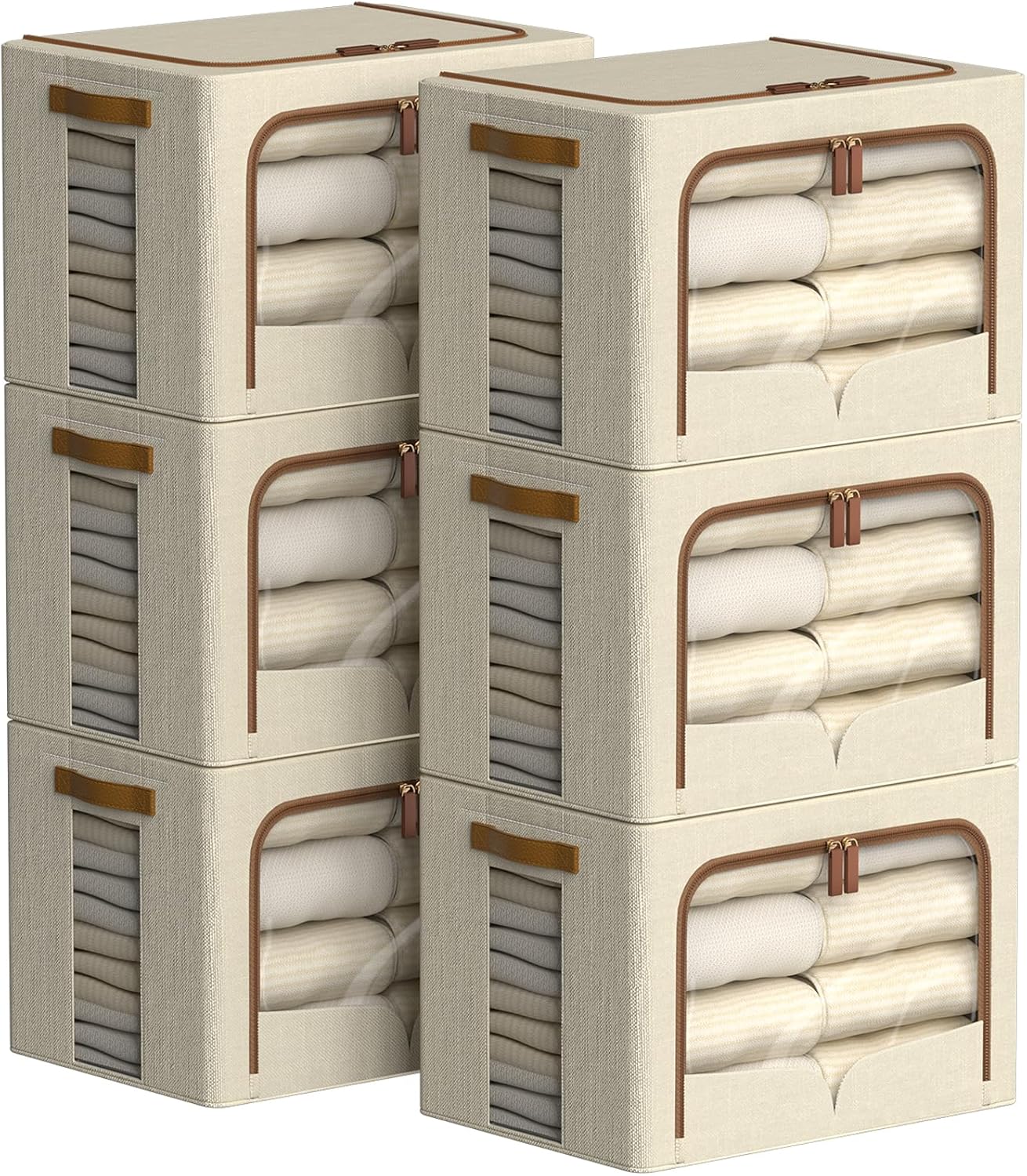 6 Pack Clothes Storage Bins