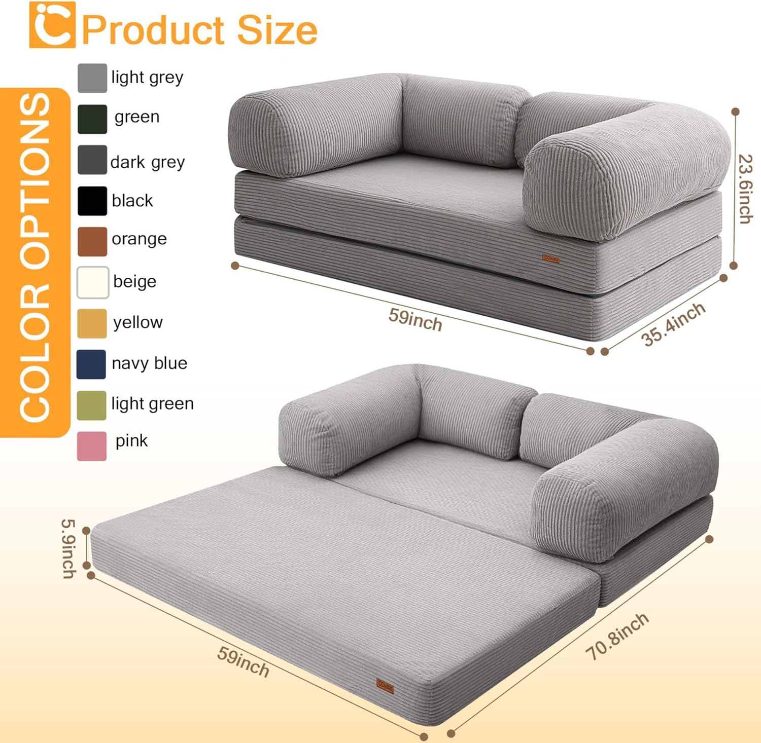 Folding Sofa Bed Queen,
