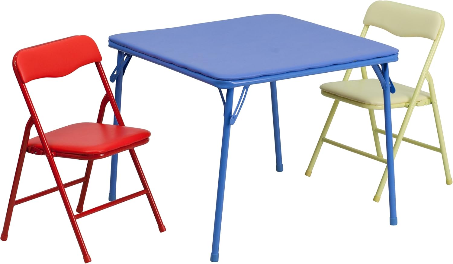Flash Furniture Mindy Kids 5-Piece set Folding Square Table and Chairs