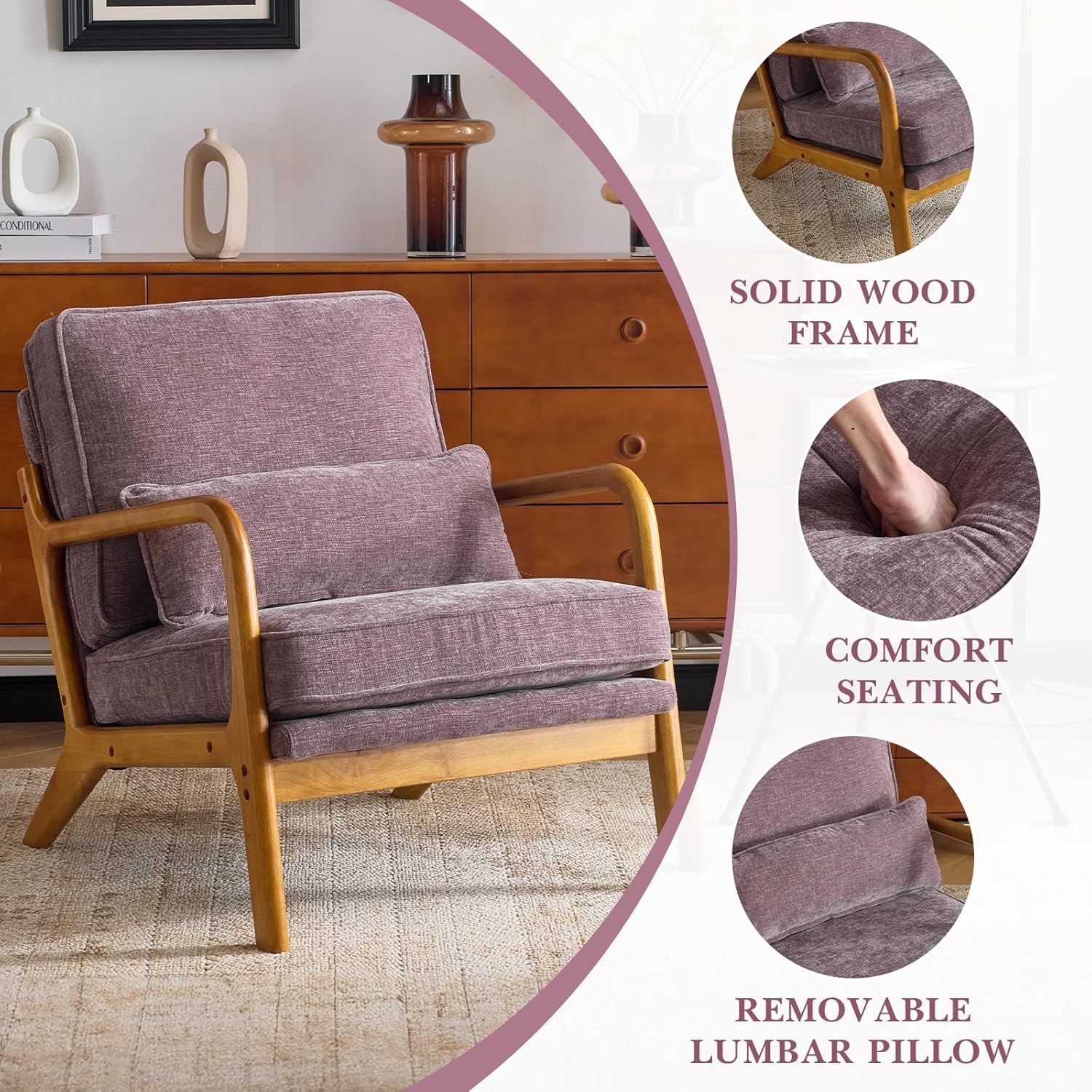 home Accent Chair Mid-Century