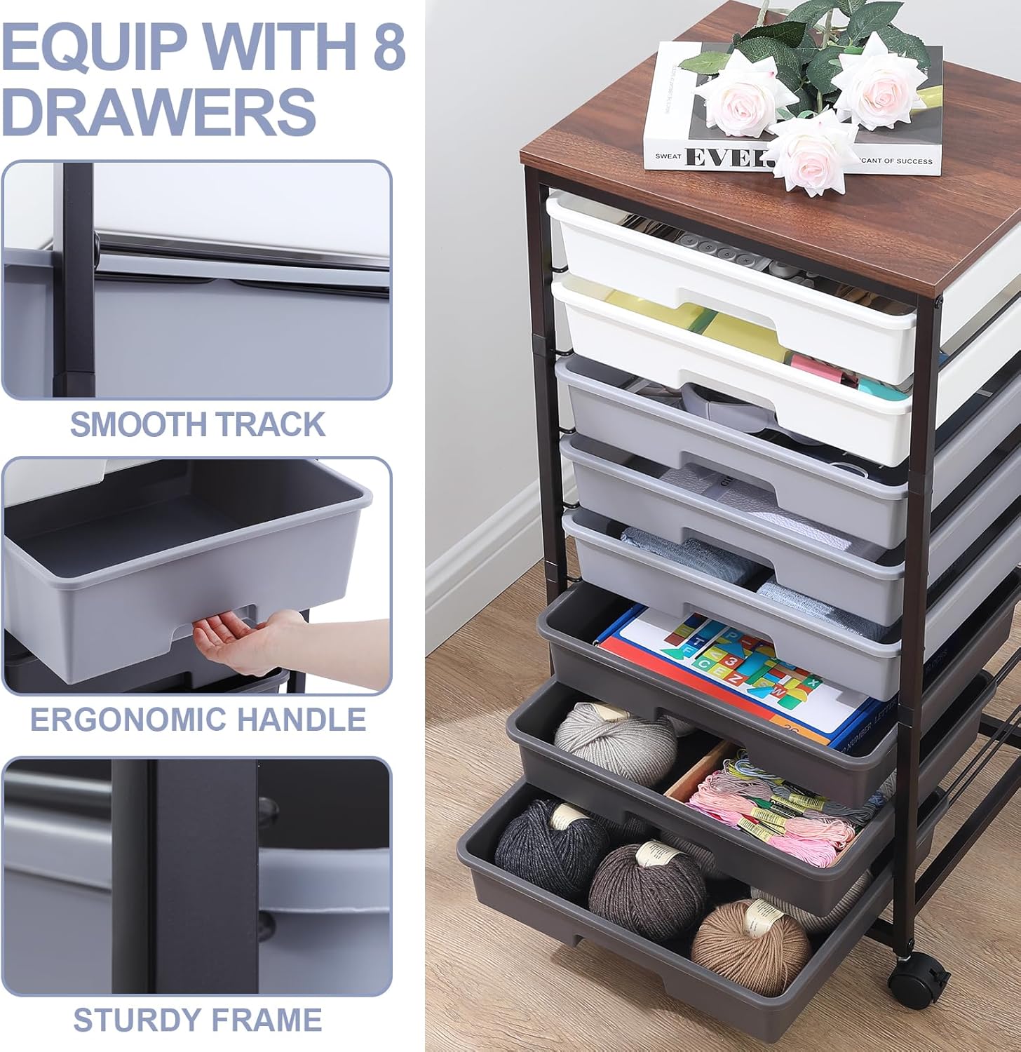 Rolling Storage Utility Cart Organizers