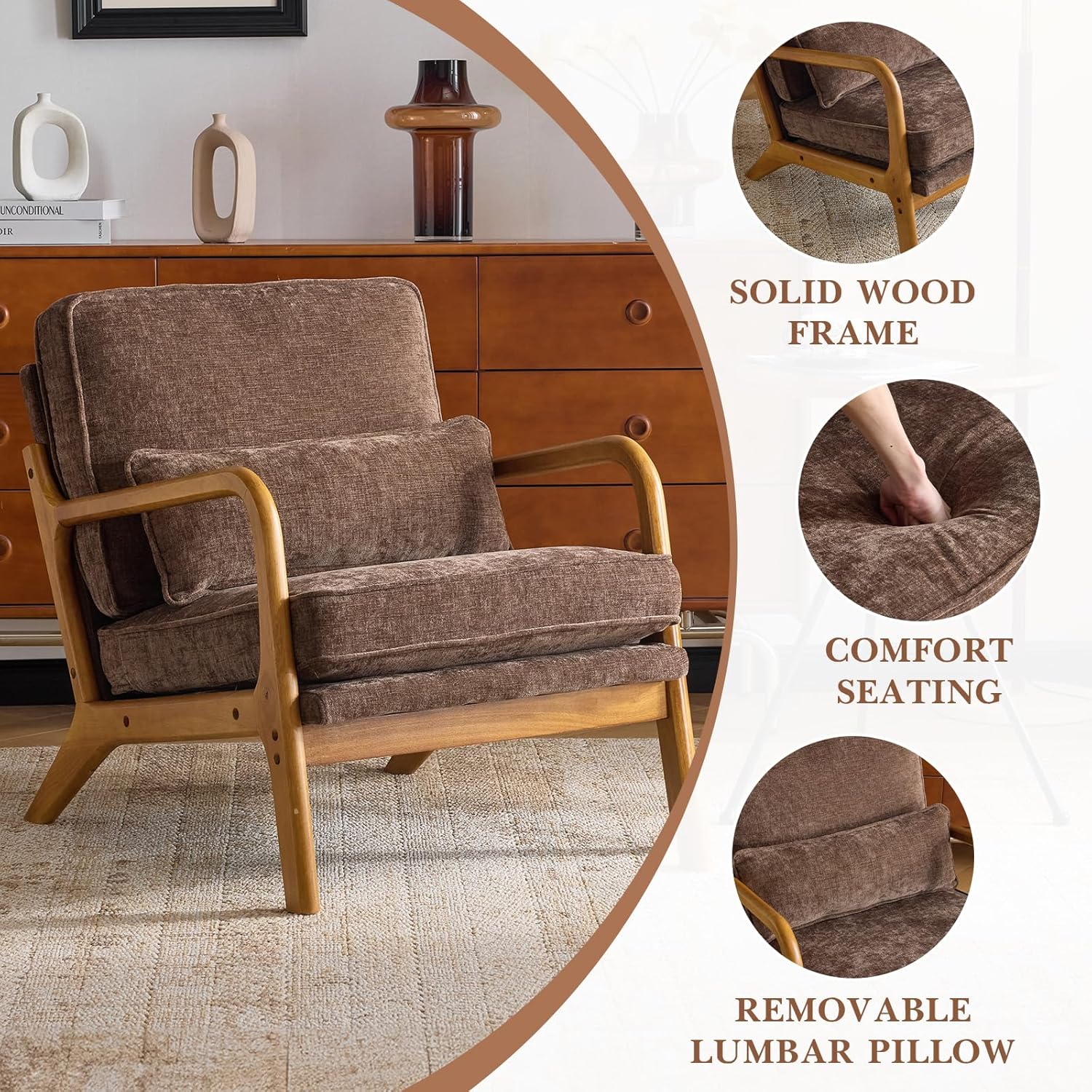 home Accent Chair Mid-Century