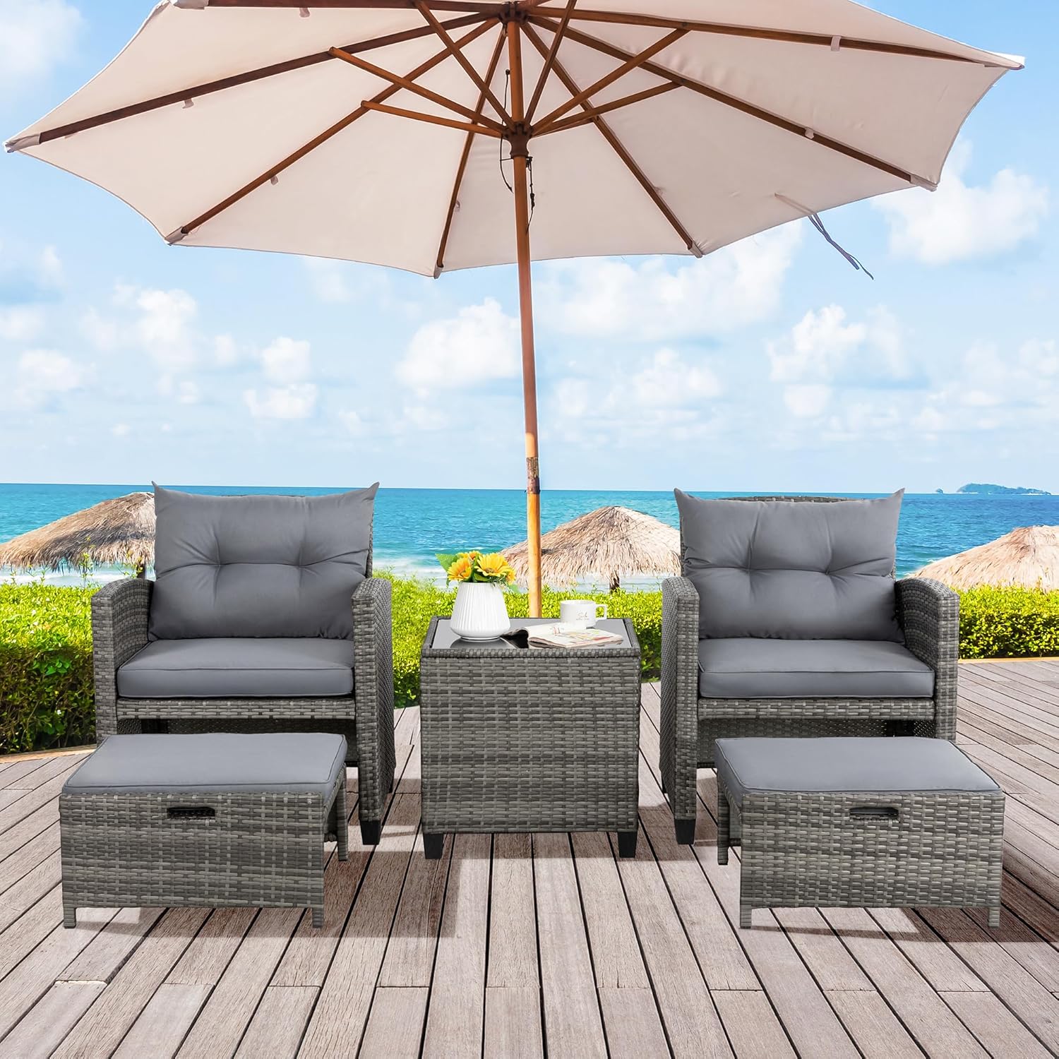 5 Piece Patio Furniture Set