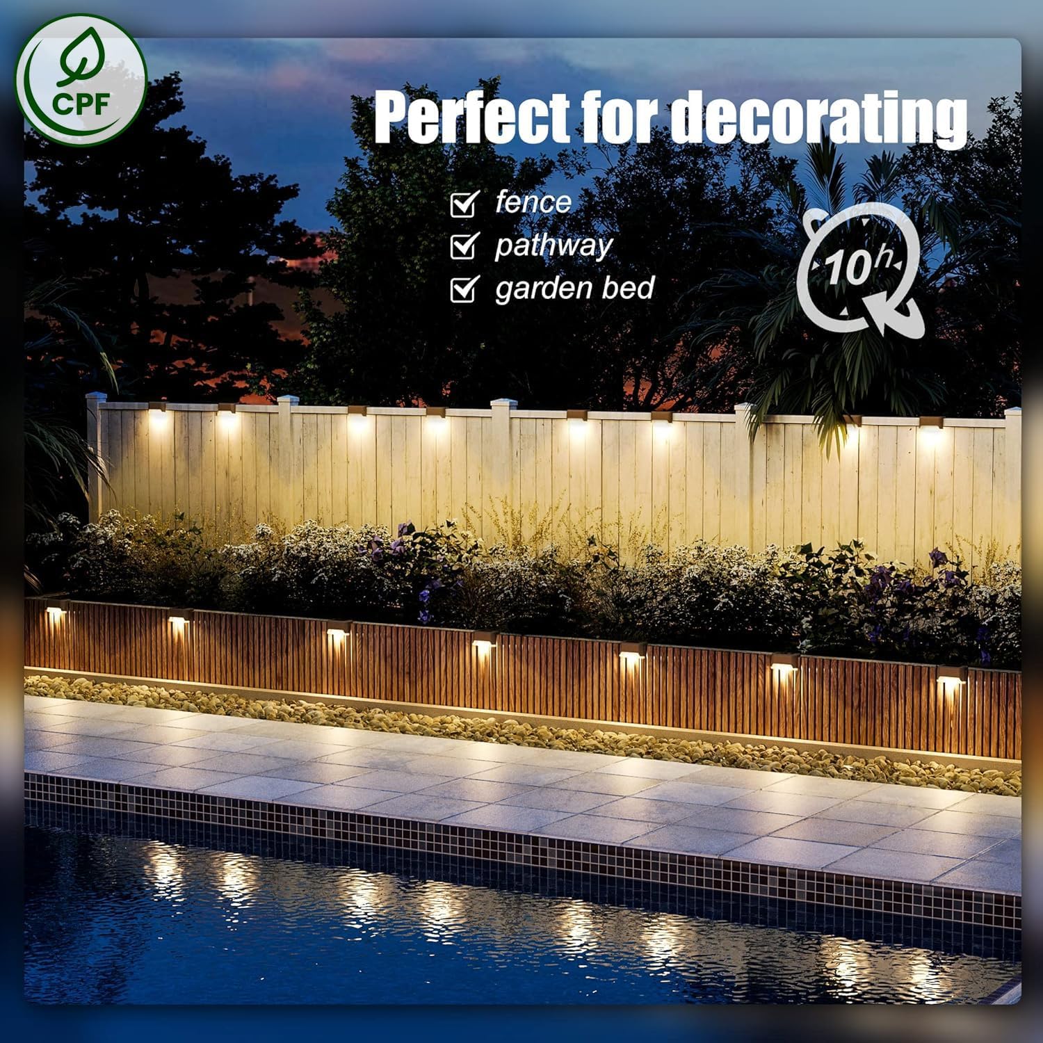 Solar Deck Lights Outdoor 16 Pack,