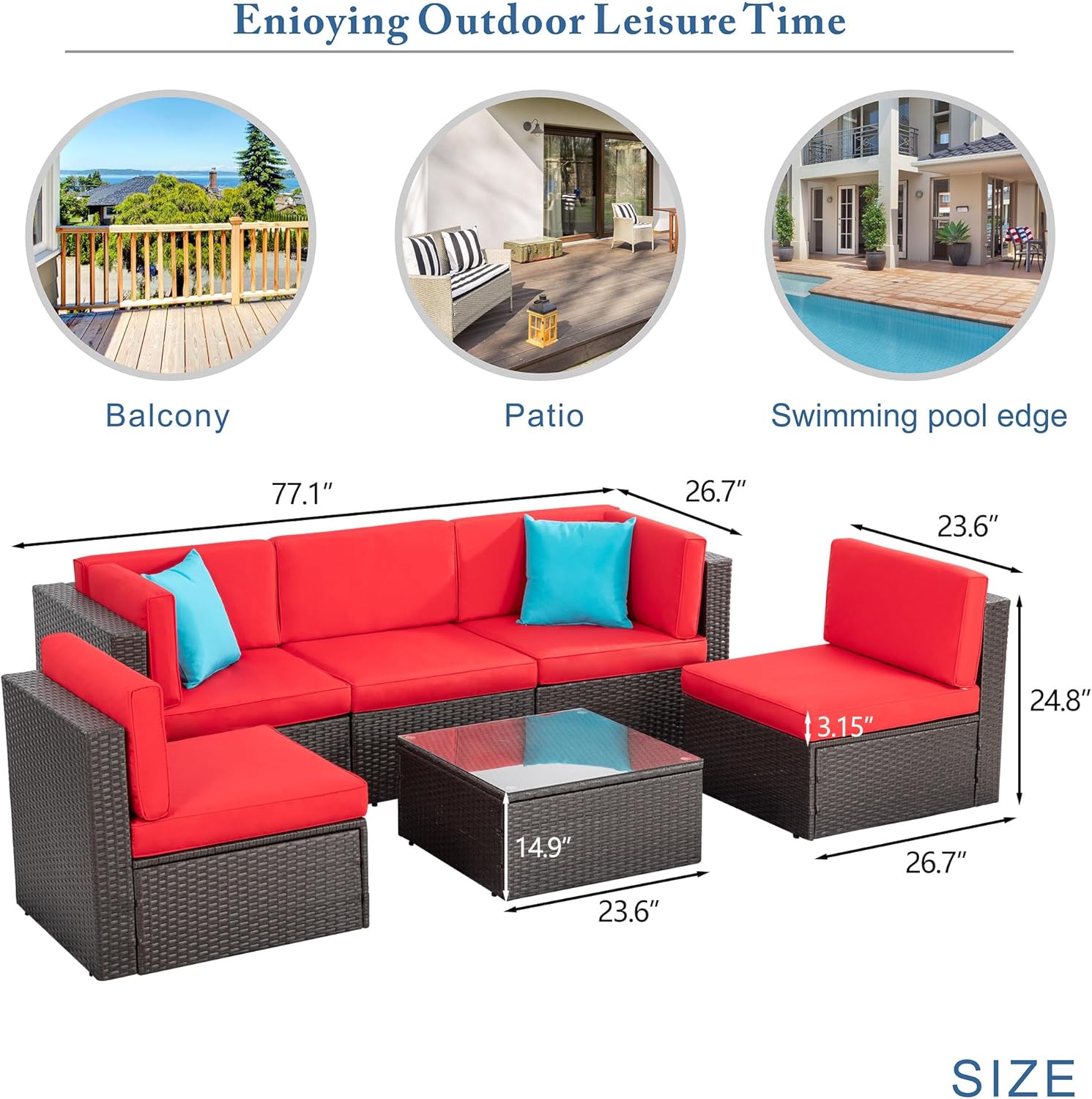 7 Pieces Patio Furniture Sets