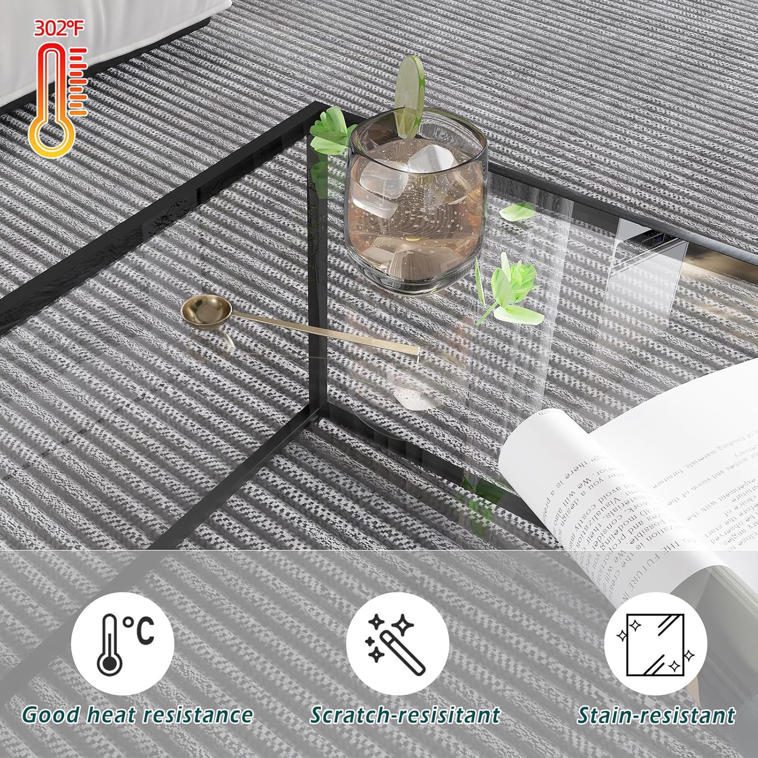 Glass Coffee Table Modern Center Table