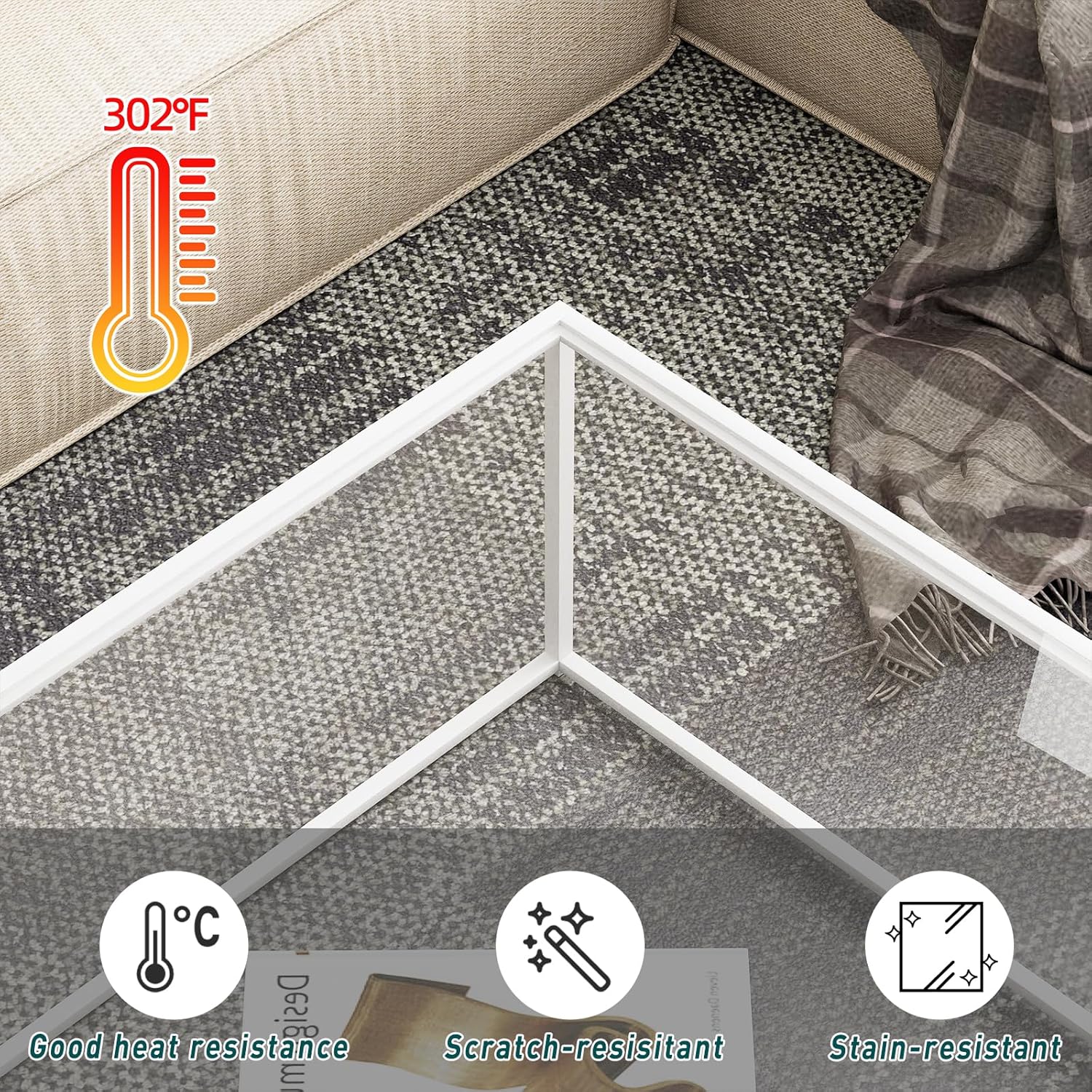 Glass Coffee Table Modern Center Table