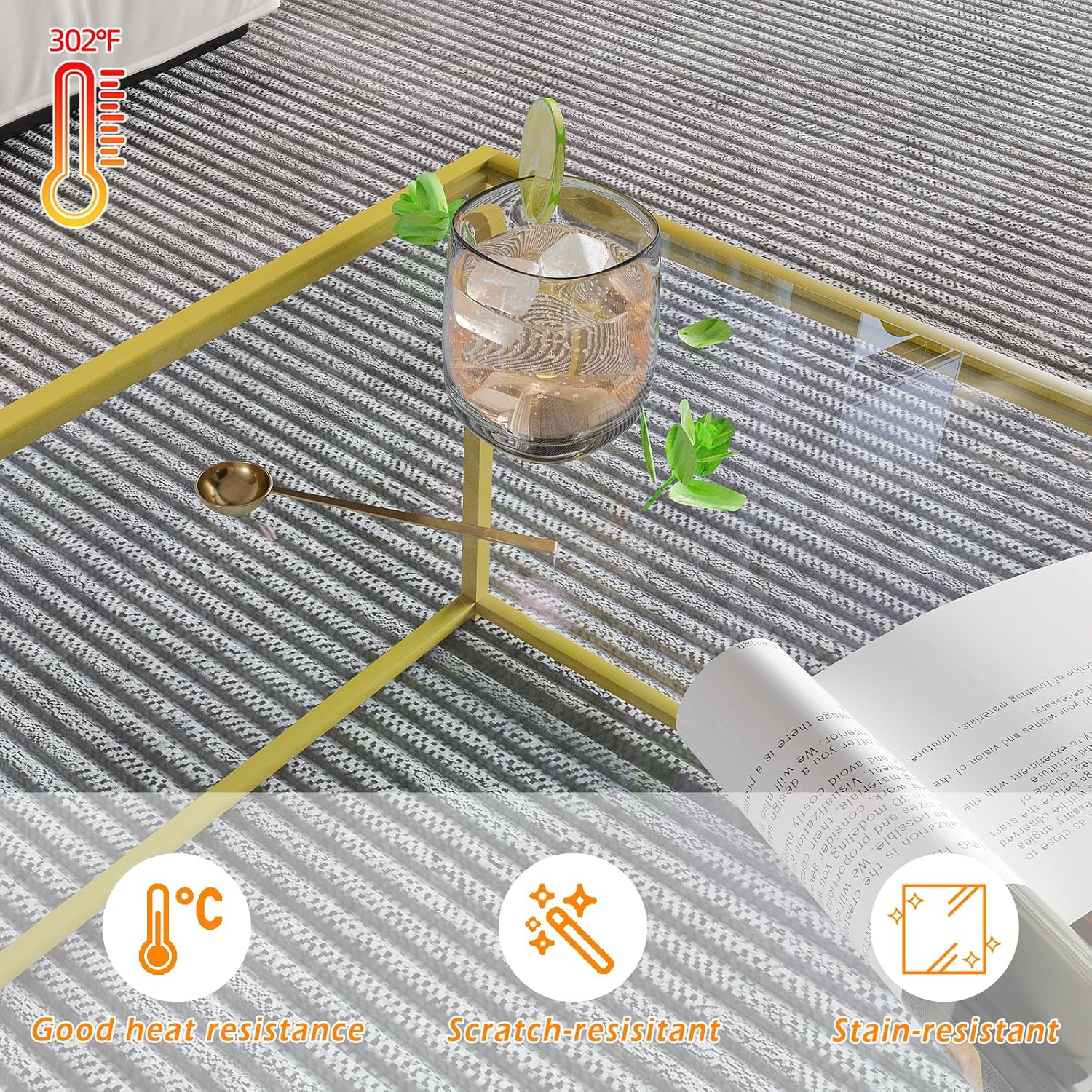 Glass Coffee Table Modern Center Table