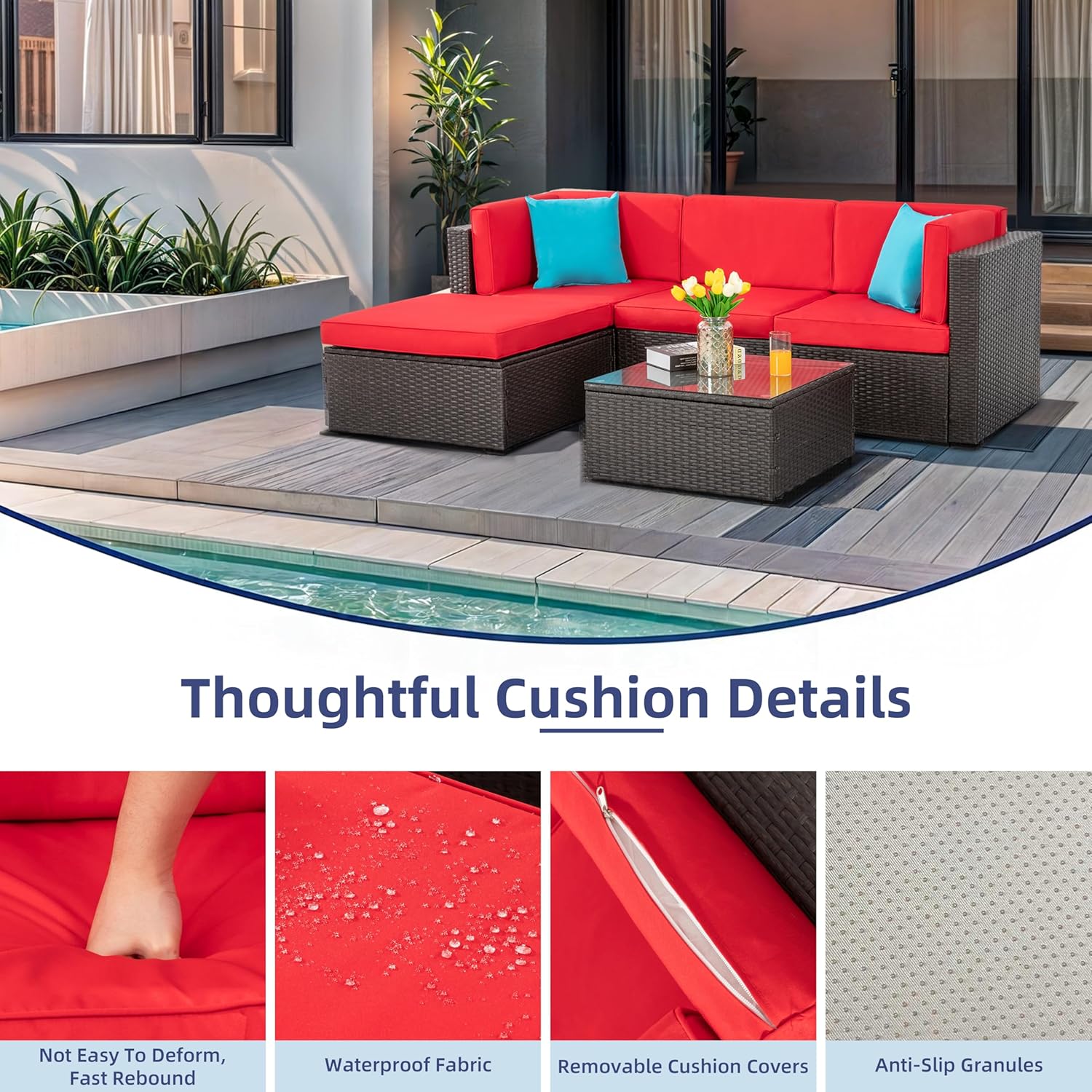 7 Pieces Patio Furniture Sets