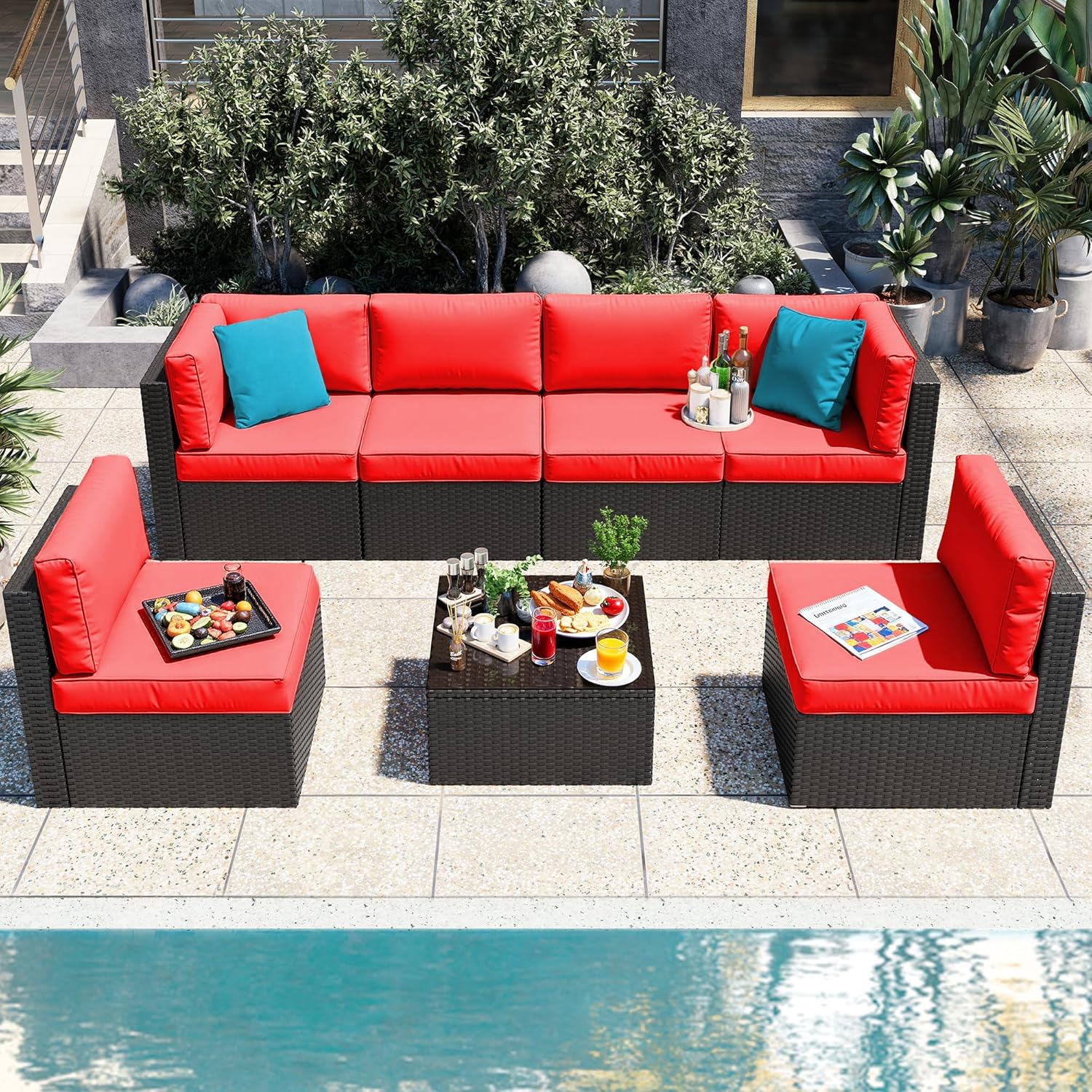 7 Pieces Patio Furniture Sets