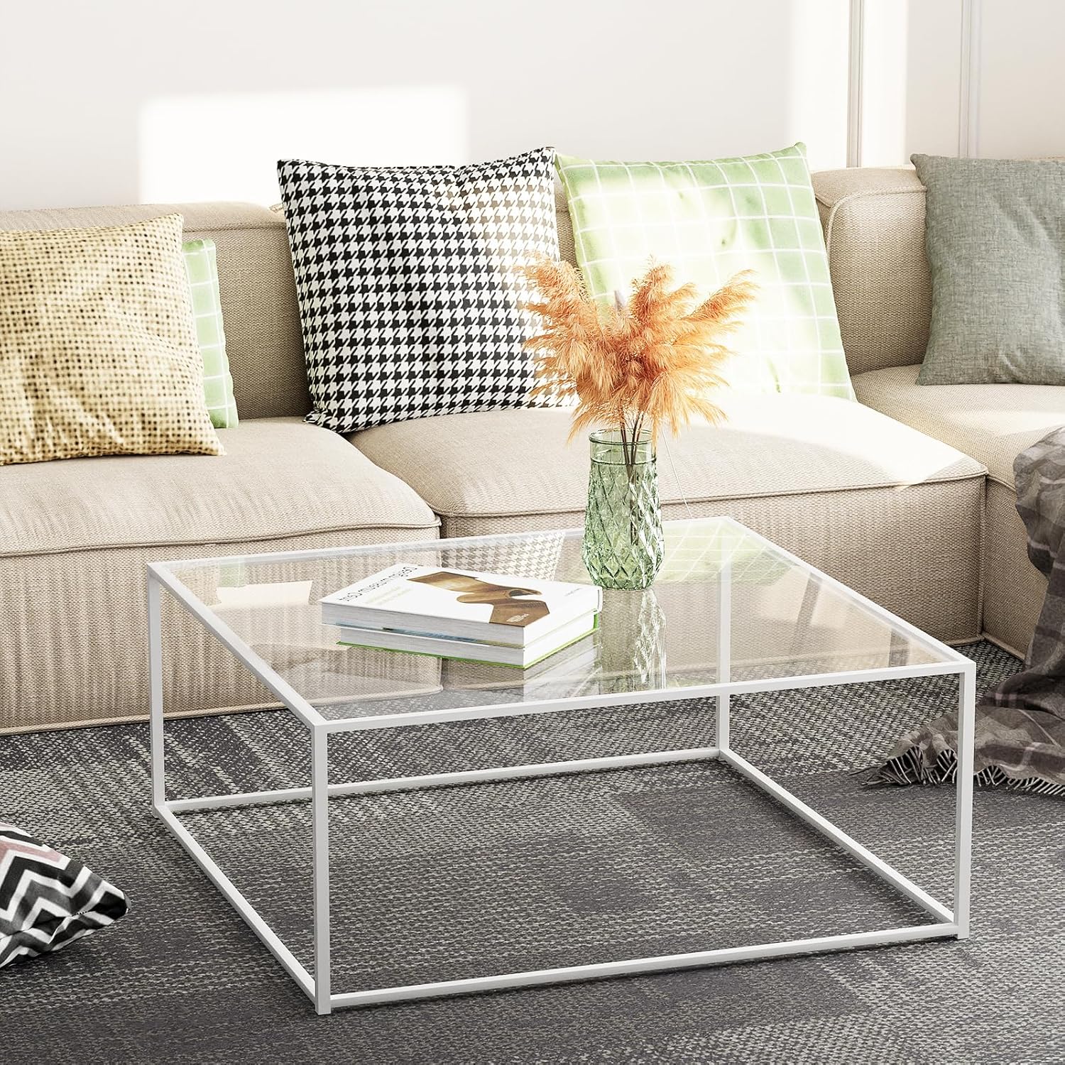 Glass Coffee Table Modern Center Table