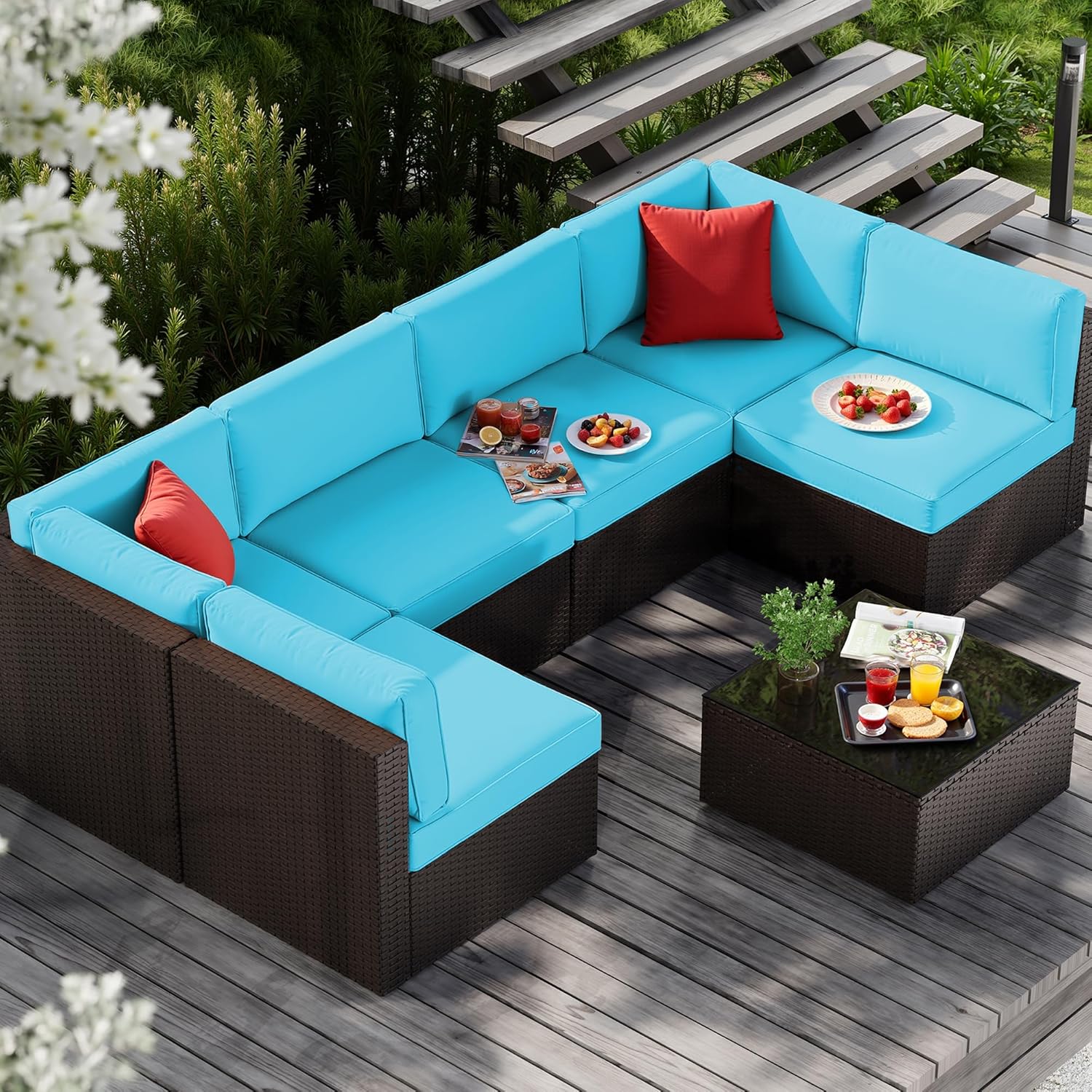 7 Pieces Patio Furniture Sets