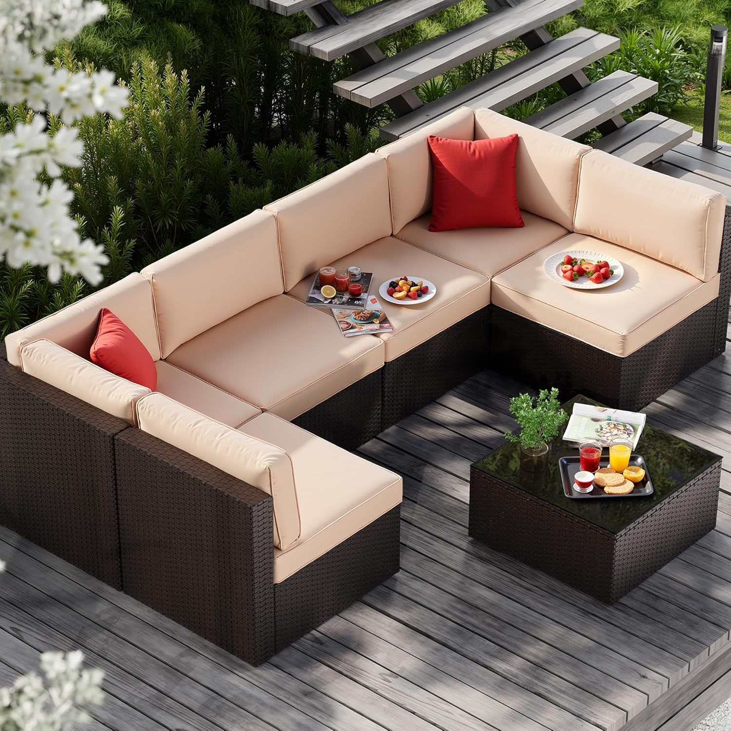7 Pieces Patio Furniture Sets