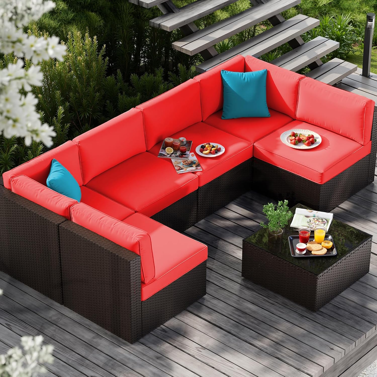 7 Pieces Patio Furniture Sets
