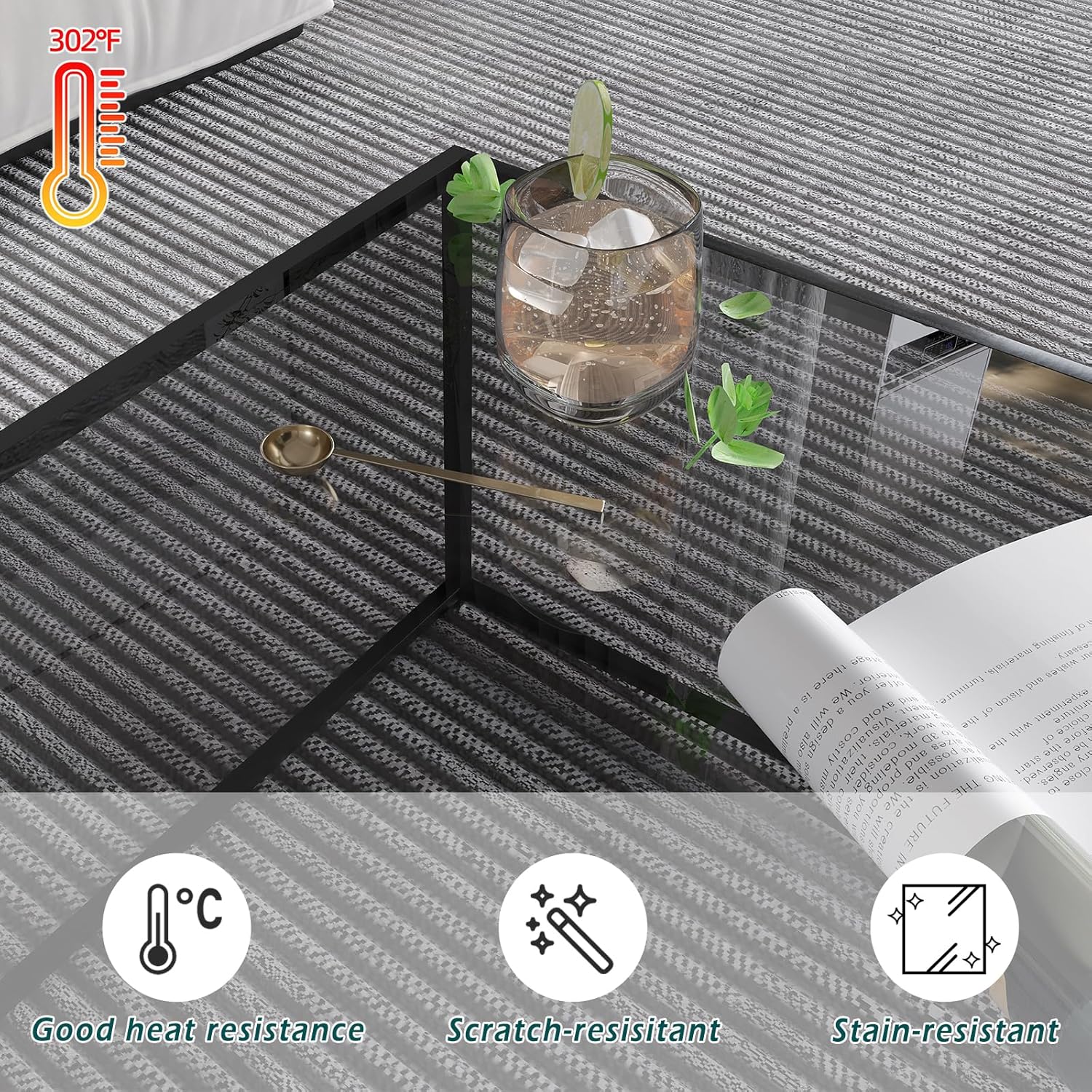 Glass Coffee Table Modern Center Table