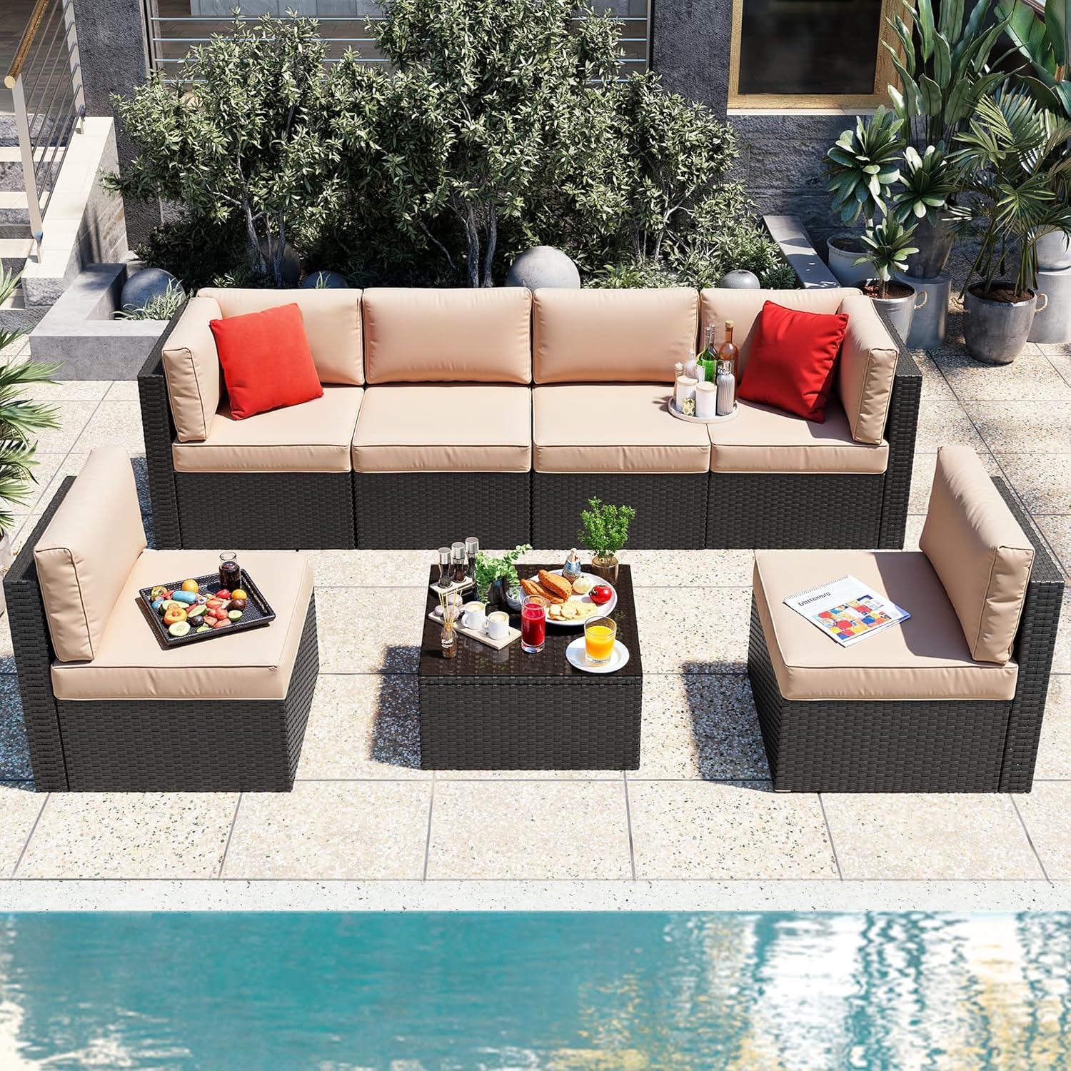 7 Pieces Patio Furniture Sets